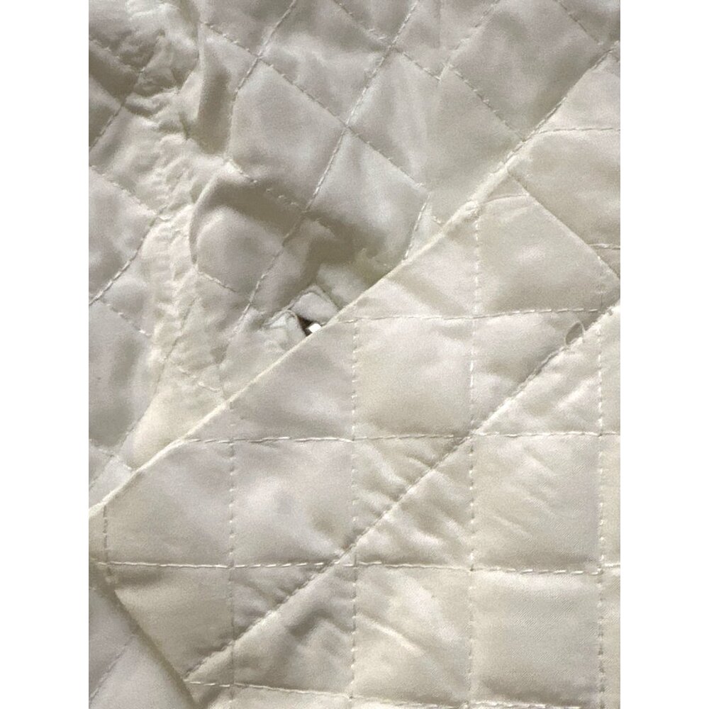 🌼RQT Quilted Jacket Size Small Lightweight Outdoors Off White Silver Buttons - Picture 9 of 9